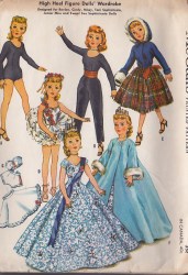2255  McCalls 1958 22"; 20'' or 18" FASHION DOLL TONI, REVLON, SUE UNCUT  PATTERN choice